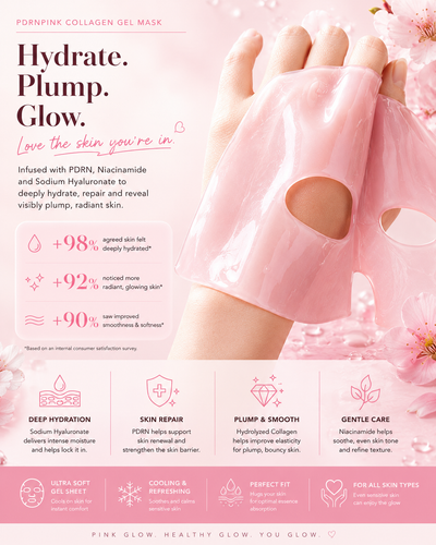 Korean Collagen Face Mask Pink Sheet Mask for Hydration